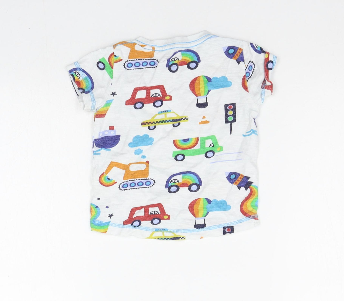 NEXT Boys White Geometric  Basic T-Shirt Size 3-6 Months