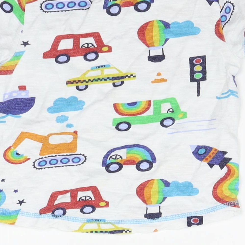 NEXT Boys White Geometric  Basic T-Shirt Size 3-6 Months