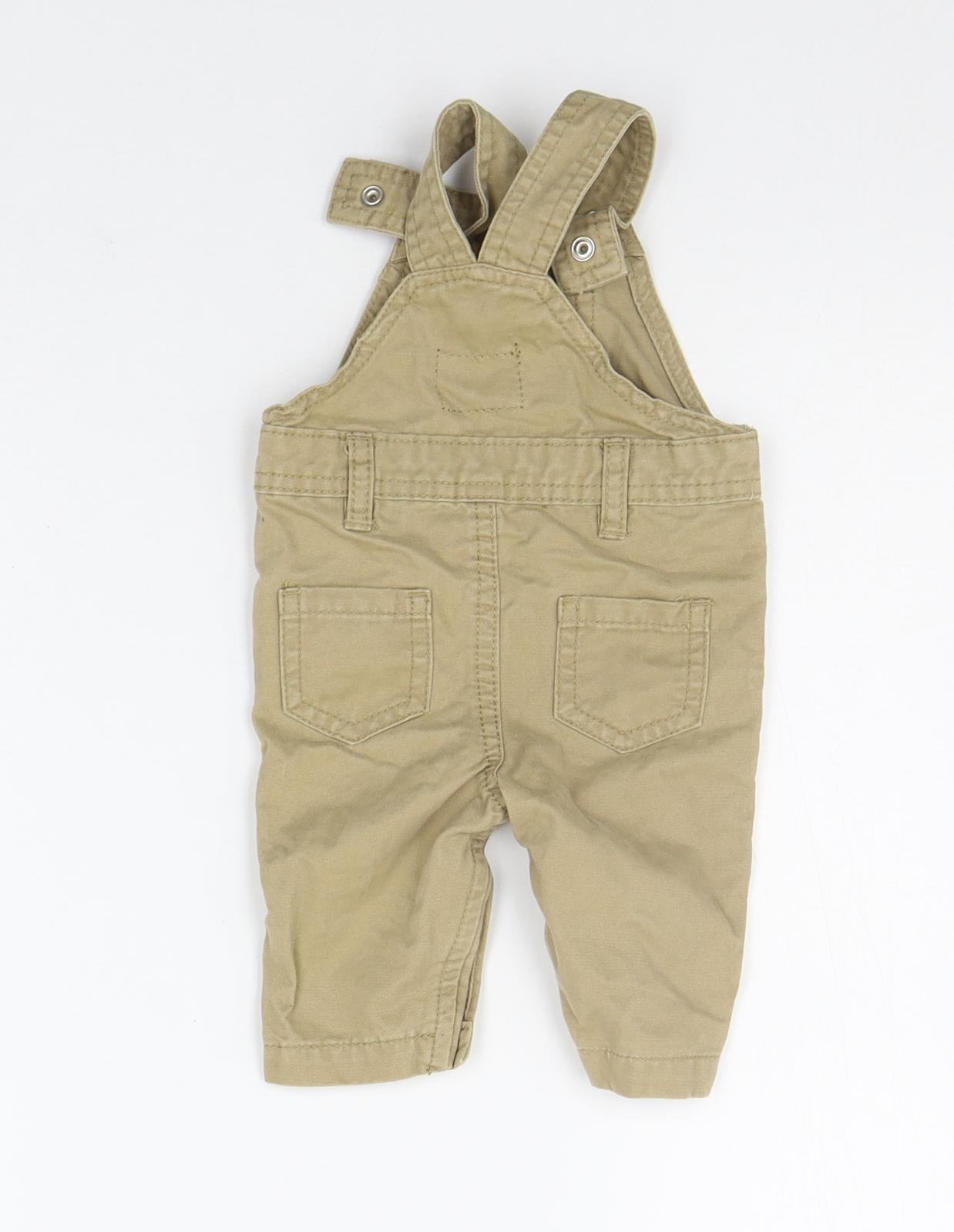 Earlydays Baby Brown   Dungaree One-Piece Size 0-3 Months