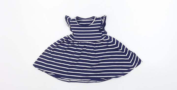 Marks and Spencer Baby Blue Striped A-Line Size 3-6 Months