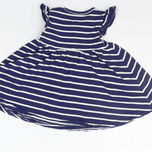 Marks and Spencer Baby Blue Striped  A-Line  Size 3-6 Months