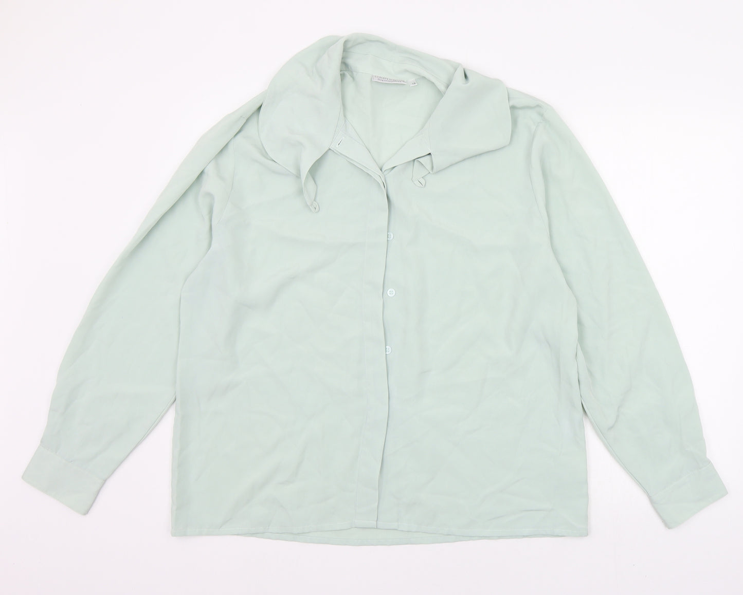 COMPLIMENTS Womens Green   Basic Button-Up Size 16