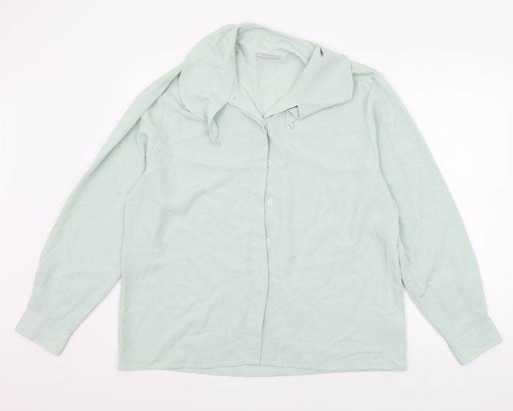 COMPLIMENTS Womens Green   Basic Button-Up Size 16