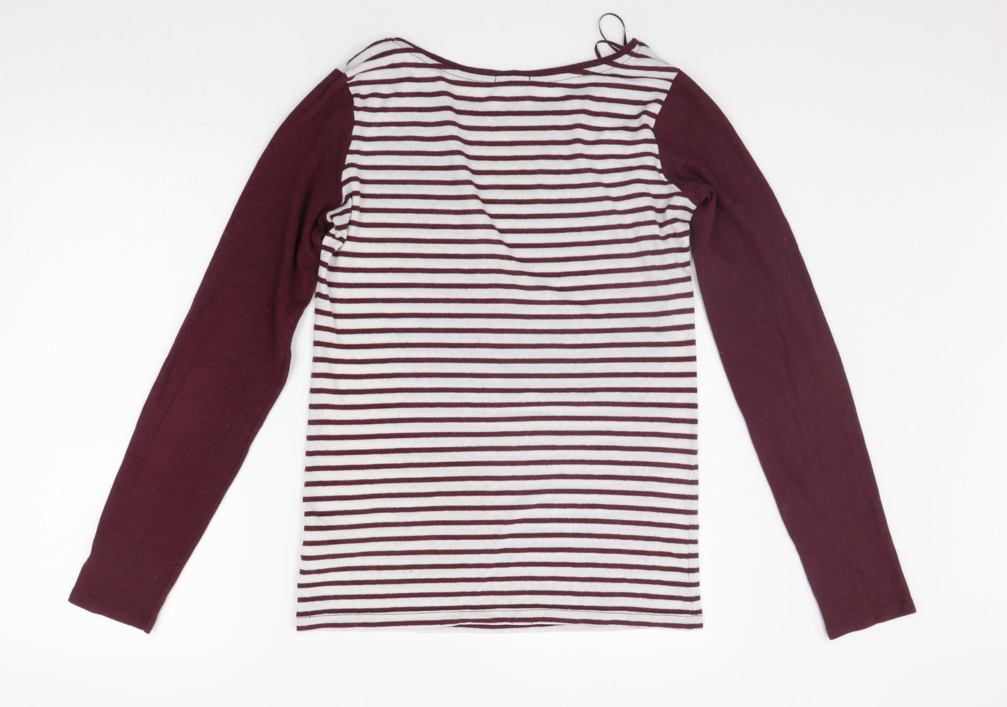 ESPIRIT Womens Purple Striped  Basic T-Shirt Size M
