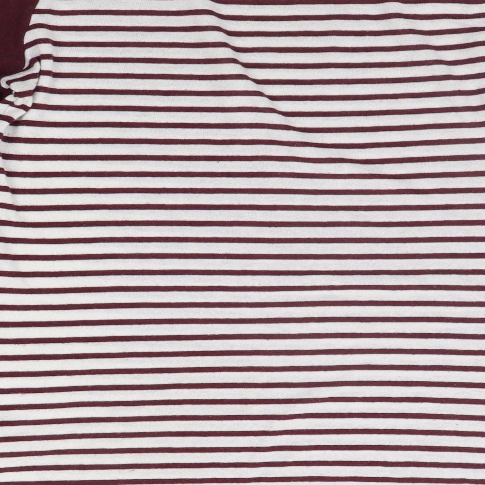 ESPIRIT Womens Purple Striped  Basic T-Shirt Size M