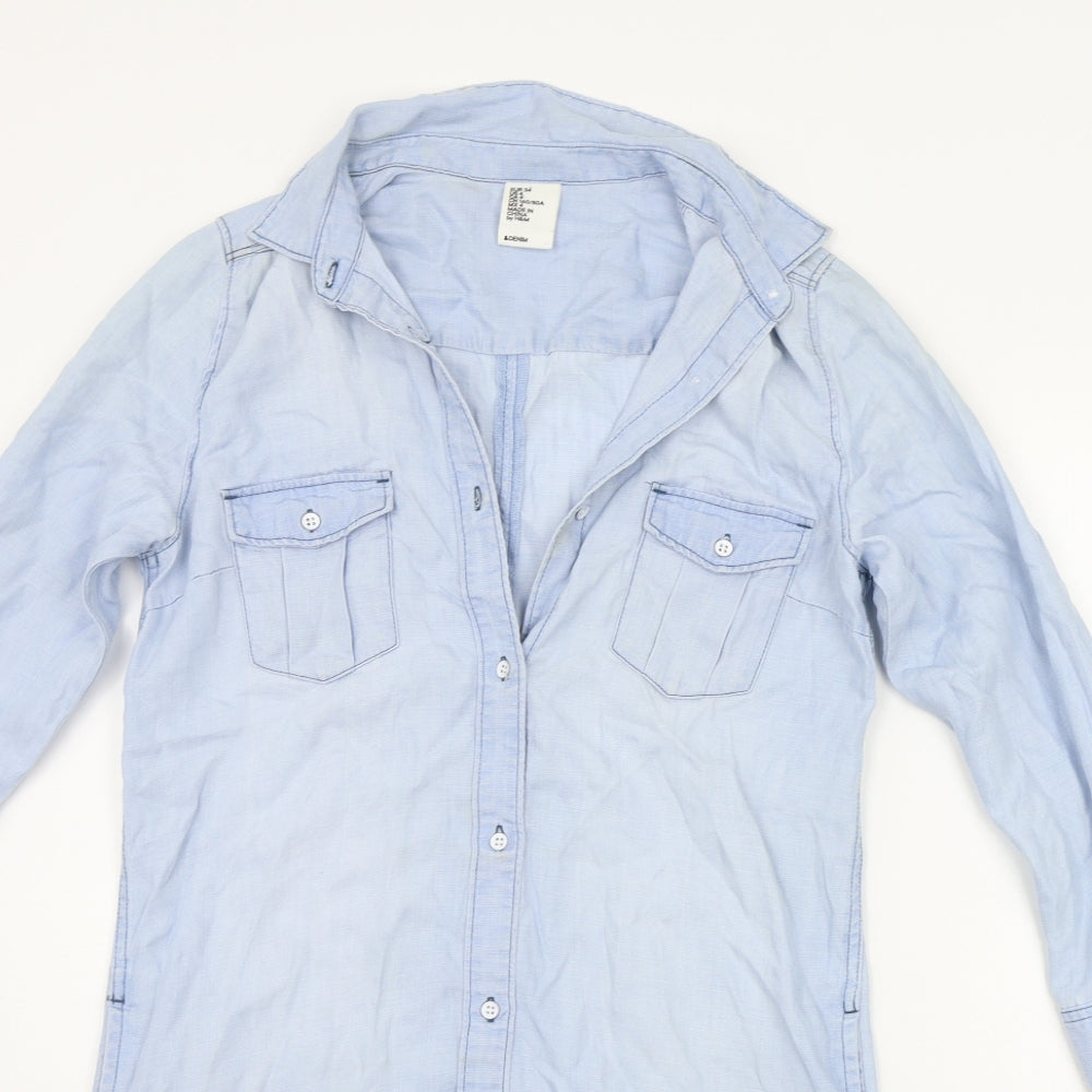 &DENIM Womens Blue   Shirt Dress  Size 6