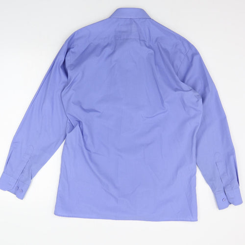 Premier Mens Blue    Button-Up Size 15