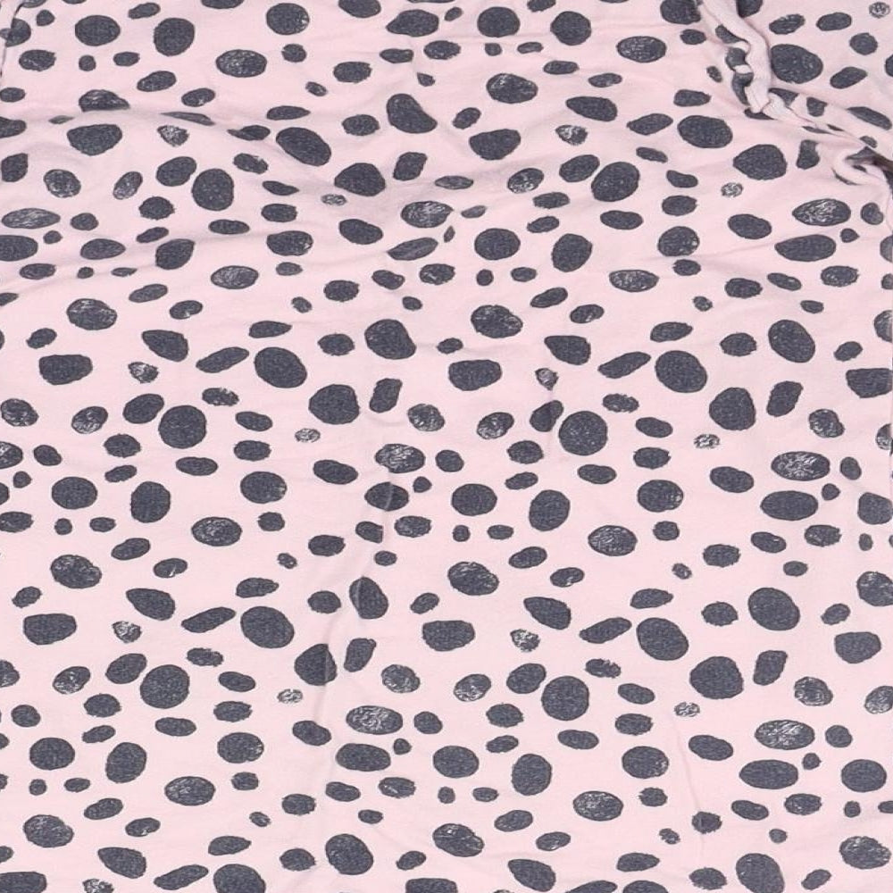 George Girls Pink Polka Dot  Basic T-Shirt Size 2-3 Years