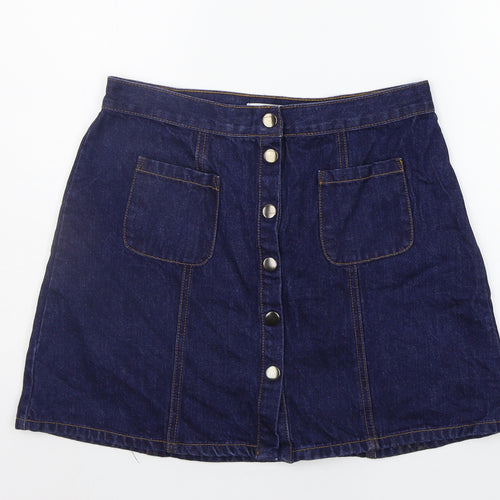 Cooperative Womens Blue   A-Line Skirt Size M