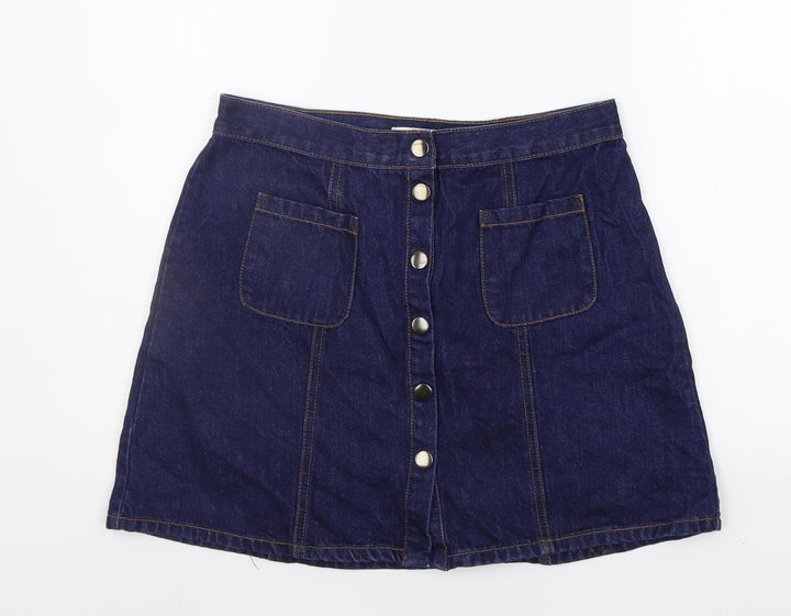 Cooperative Womens Blue   A-Line Skirt Size M