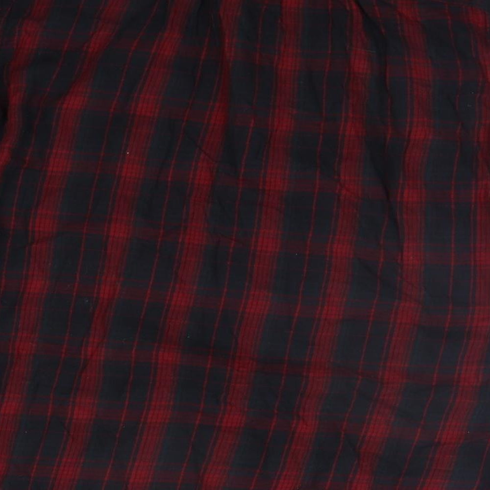 FALMER Womens Red Check  Basic Button-Up Size 10