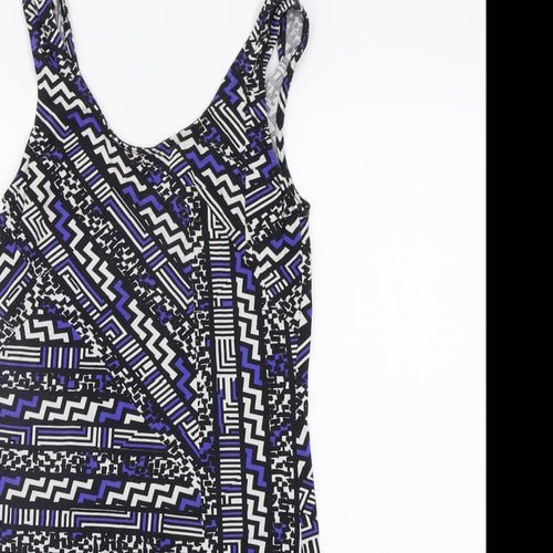 New Look Womens Purple Geometric  A-Line  Size 12