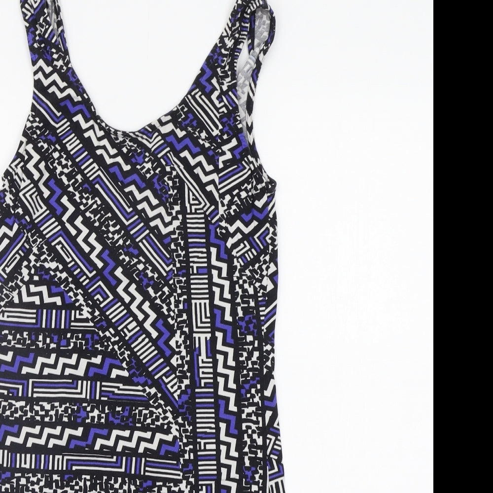 New Look Womens Purple Geometric  A-Line  Size 12