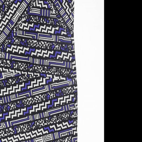 New Look Womens Purple Geometric  A-Line  Size 12
