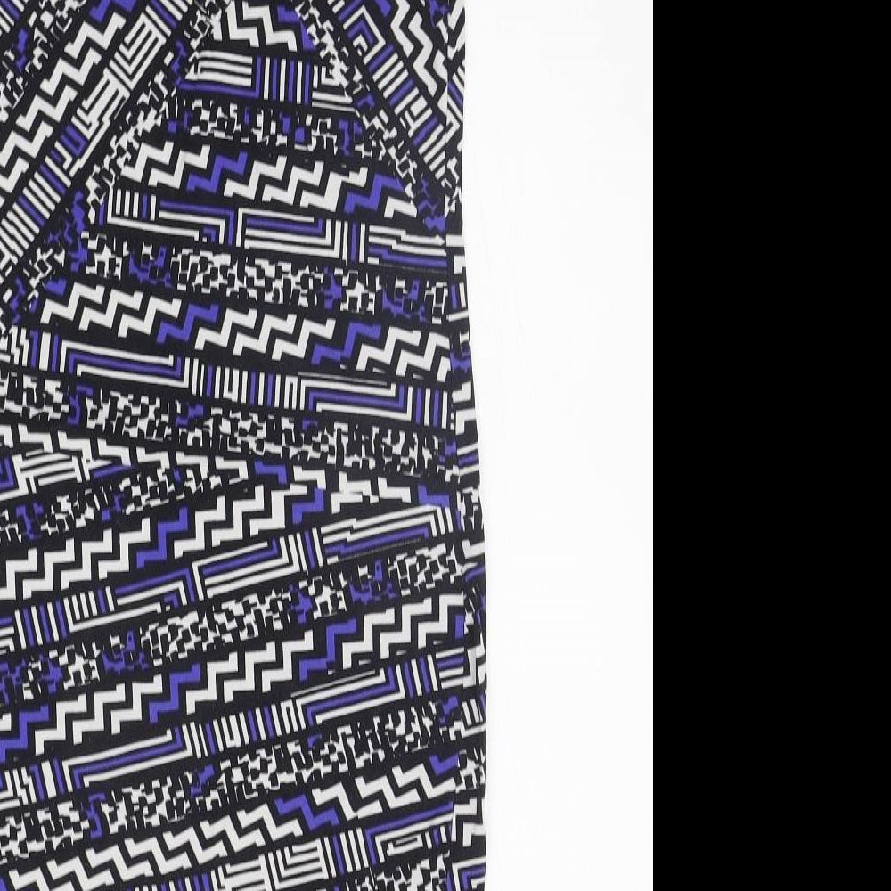 New Look Womens Purple Geometric  A-Line  Size 12
