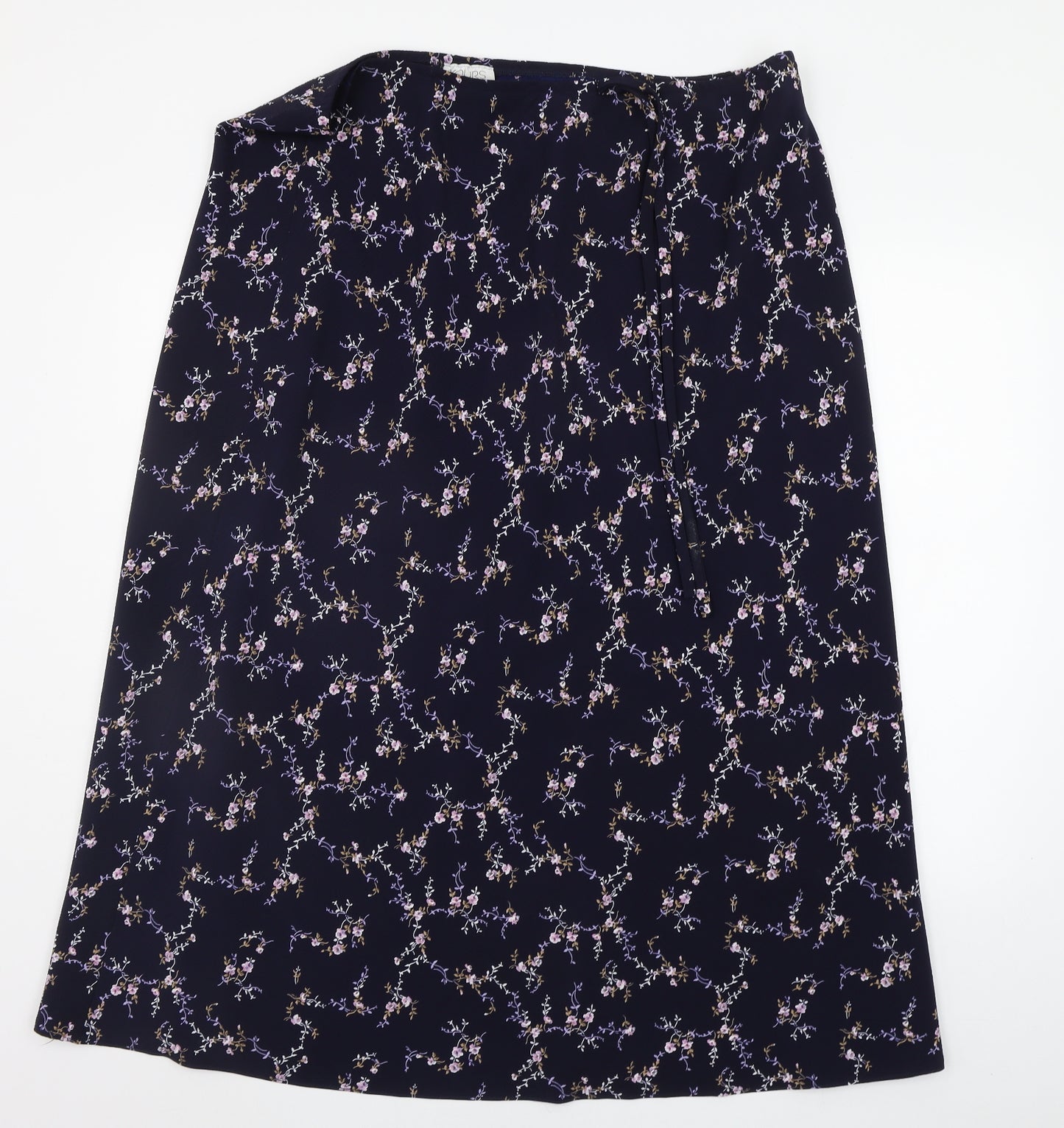 Yours Womens Blue Geometric  A-Line Skirt Size 20