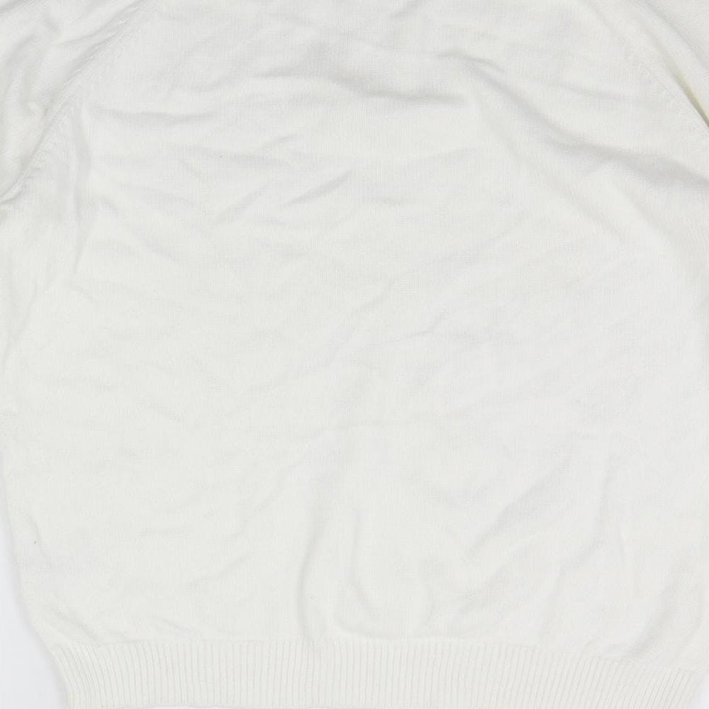 Primark Womens White   Pullover Jumper Size L