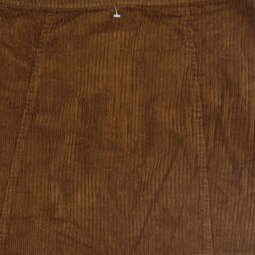 deniem co Womens Brown Houndstooth  A-Line Skirt Size 8