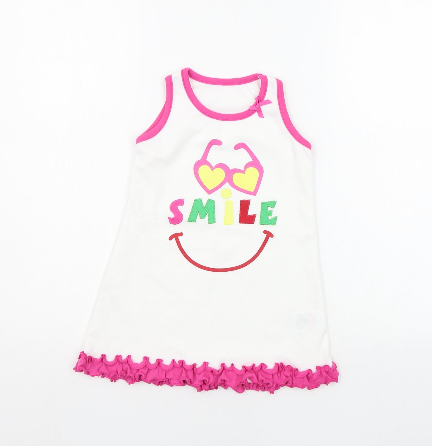Matalan Baby White   A-Line  Size 12-18 Months  - smile