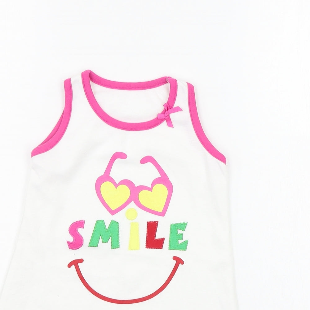Matalan Baby White   A-Line  Size 12-18 Months  - smile