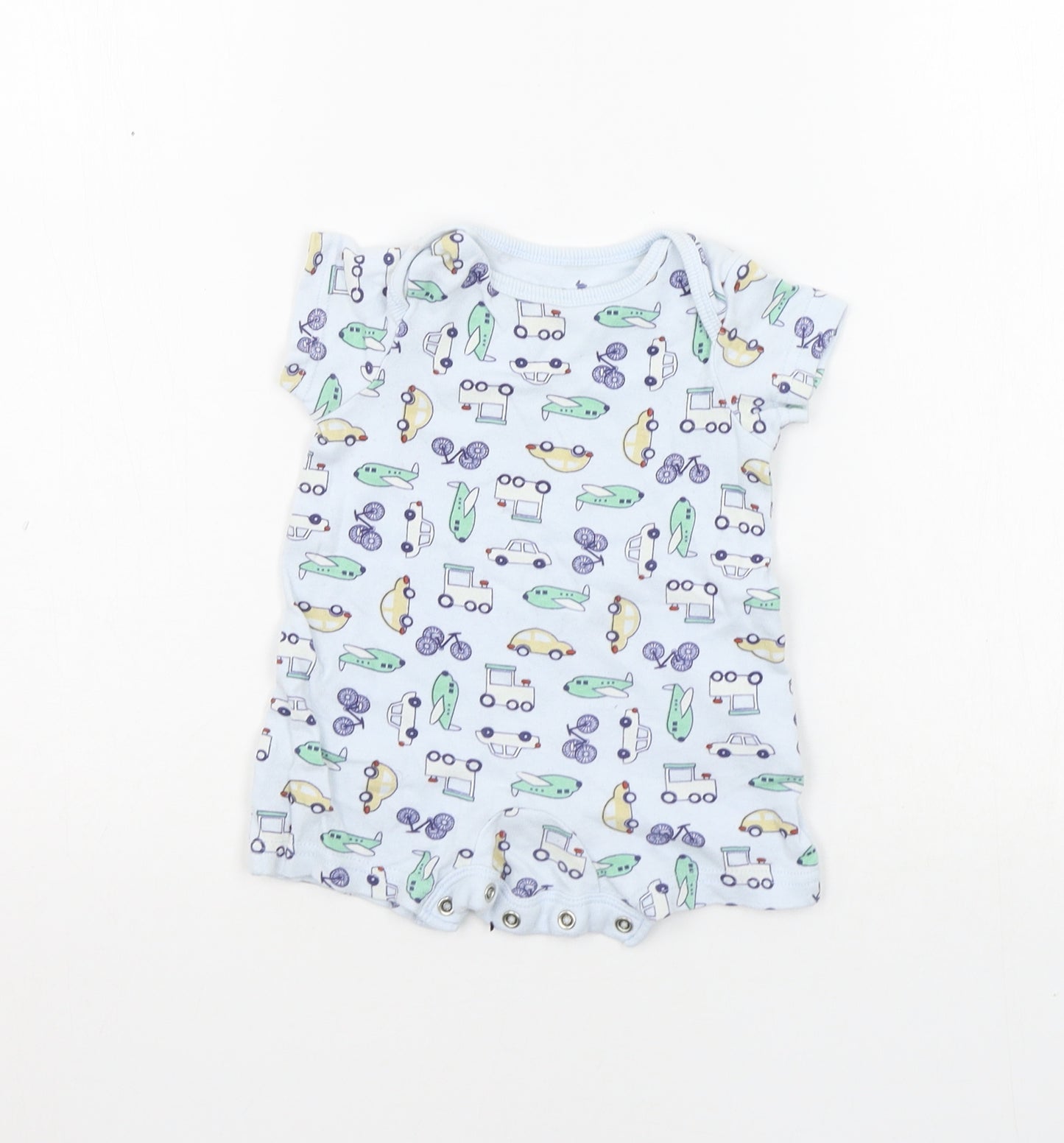 M&Co Baby Blue Geometric  Babygrow One-Piece Size 3-6 Months