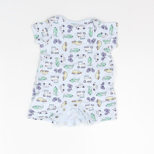 M&Co Baby Blue Geometric  Babygrow One-Piece Size 3-6 Months