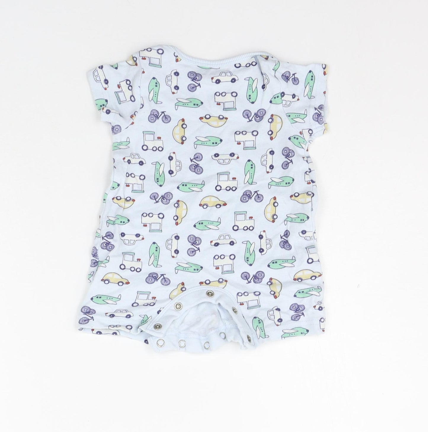 M&Co Baby Blue Geometric  Babygrow One-Piece Size 3-6 Months