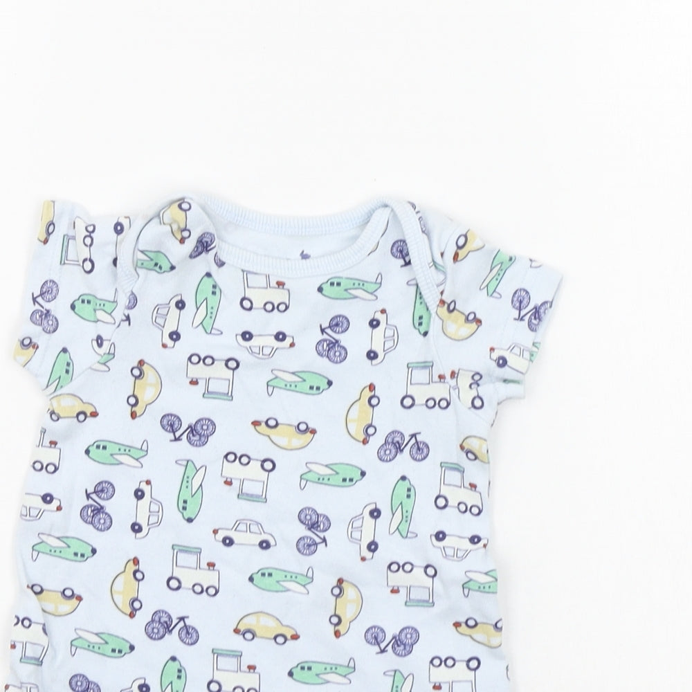 M&Co Baby Blue Geometric  Babygrow One-Piece Size 3-6 Months