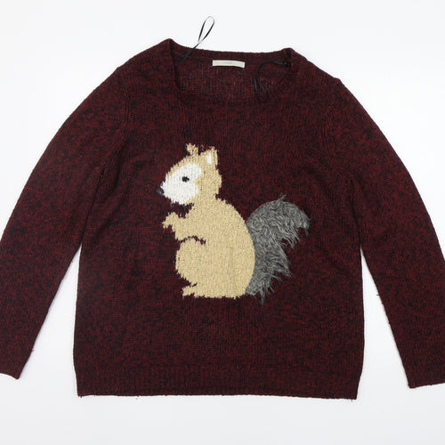 George Womens Purple   Pullover Jumper Size 18  - squirrel