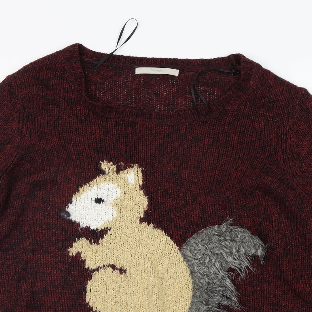 George Womens Purple   Pullover Jumper Size 18  - squirrel