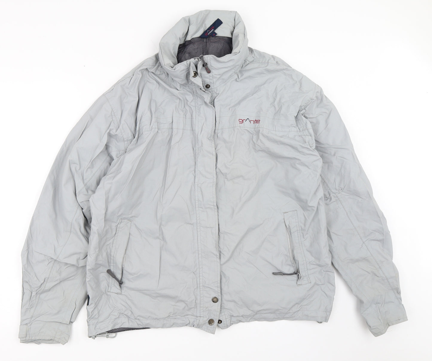 Granite Womens Grey   Windbreaker Coat Size 16