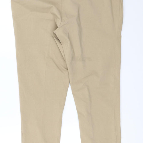 Zoe & Phoebe Womens Beige  Rayon Capri Trousers Size 36 in L26 in