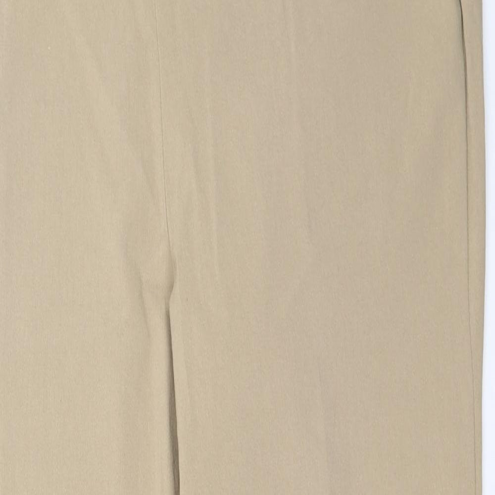 Zoe & Phoebe Womens Beige  Rayon Capri Trousers Size 36 in L26 in