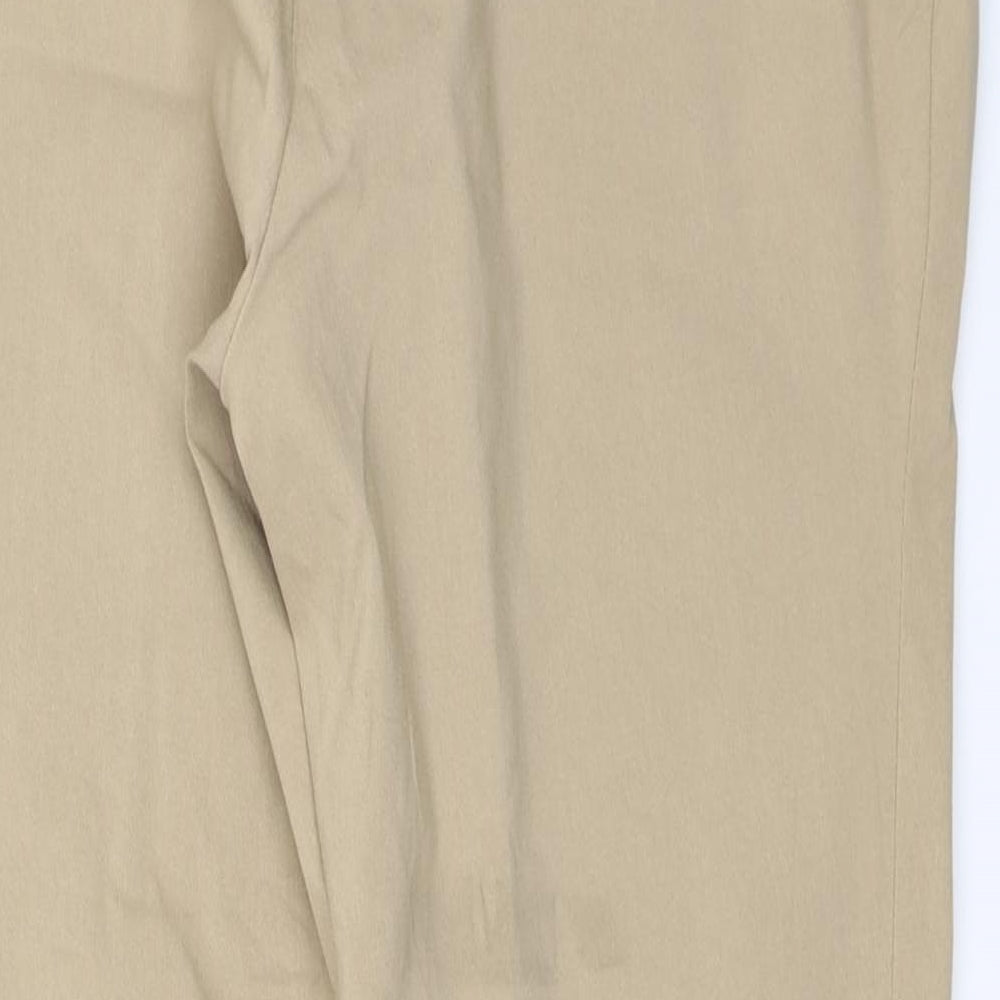Zoe & Phoebe Womens Beige  Rayon Capri Trousers Size 36 in L26 in