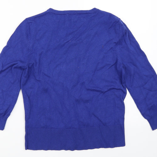 M&Co Womens Blue   Cardigan Jumper Size XS
