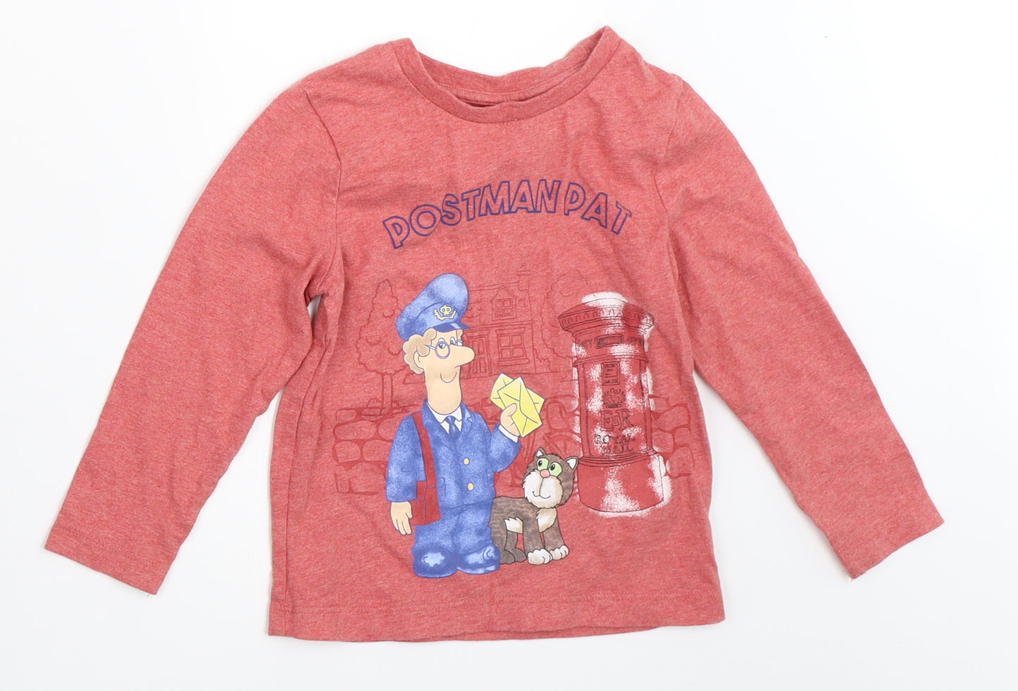 Nutmeg Boys Red   Basic T-Shirt Size 2-3 Years  - Postman Pat