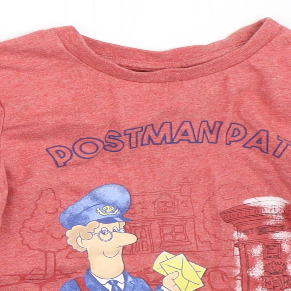 Nutmeg Boys Red   Basic T-Shirt Size 2-3 Years  - Postman Pat