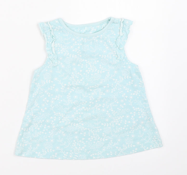 George Girls Blue   Basic Tank Size 3-4 Years