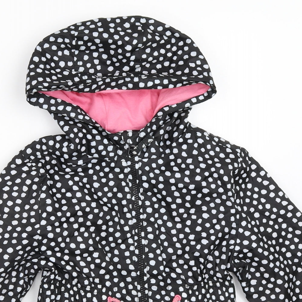 George Girls Black   Rain Coat Coat Size 5-6 Years