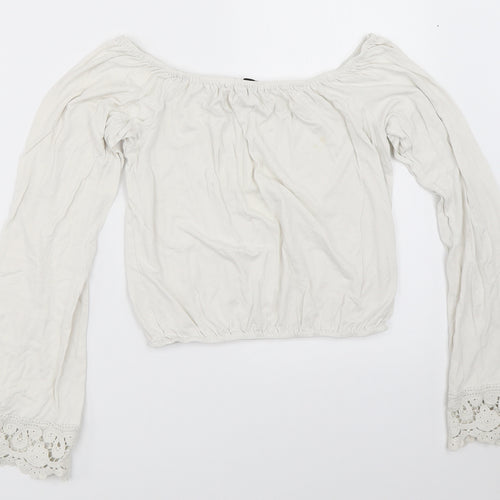 New Look Womens White   Basic T-Shirt Size 6