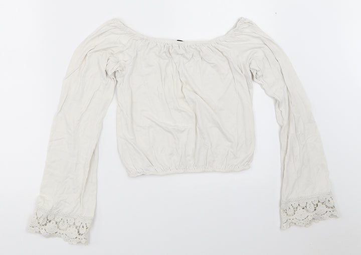 New Look Womens White   Basic T-Shirt Size 6