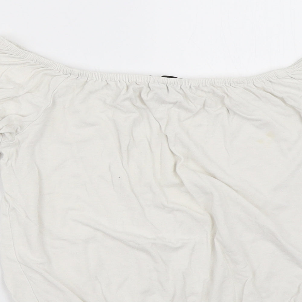 New Look Womens White   Basic T-Shirt Size 6