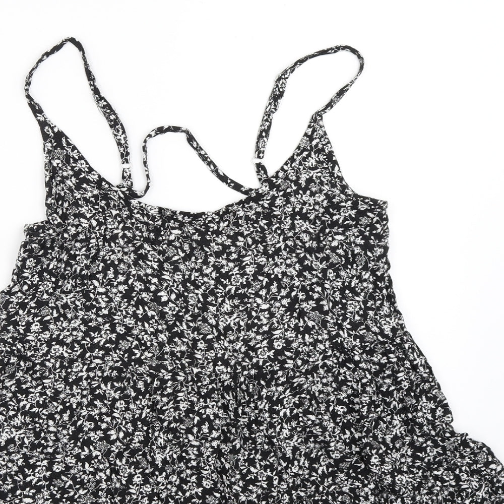 Brandy Melville Womens Black Floral  Mini  One Size
