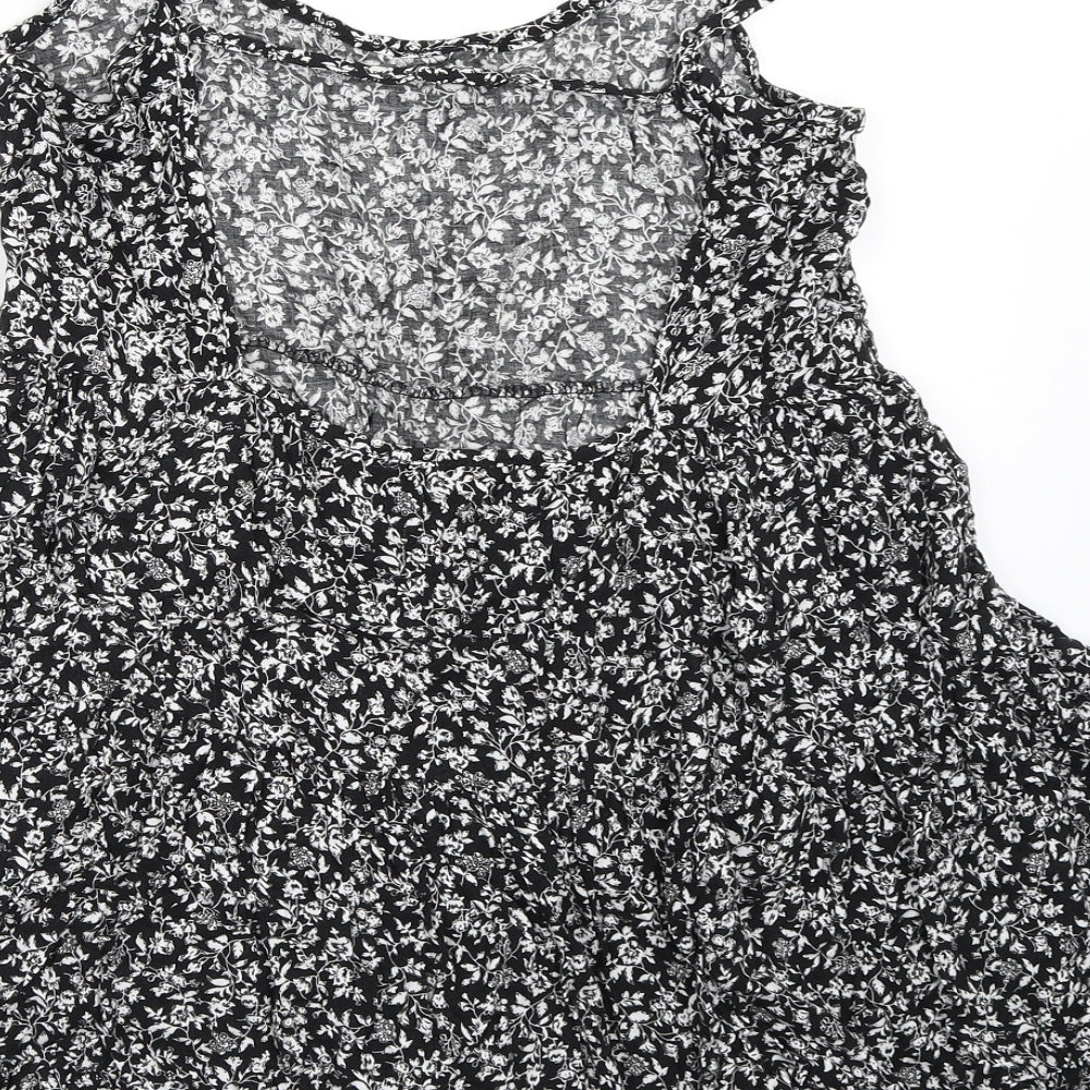 Brandy Melville Womens Black Floral  Mini  One Size