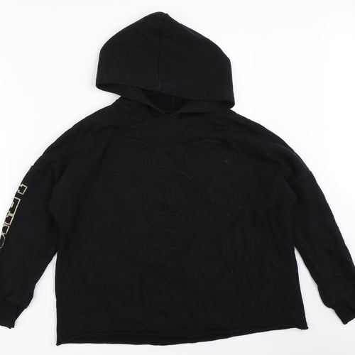 Disney Girls Black   Pullover Hoodie Size 12 Years  - mickey mouse