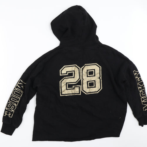 Disney Girls Black   Pullover Hoodie Size 12 Years  - mickey mouse