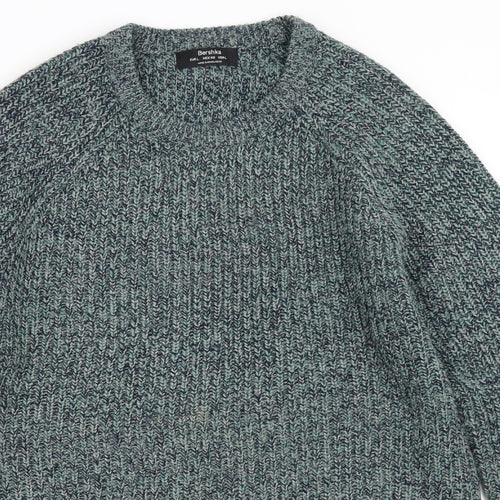 Bershka Mens Green   Pullover Jumper Size L