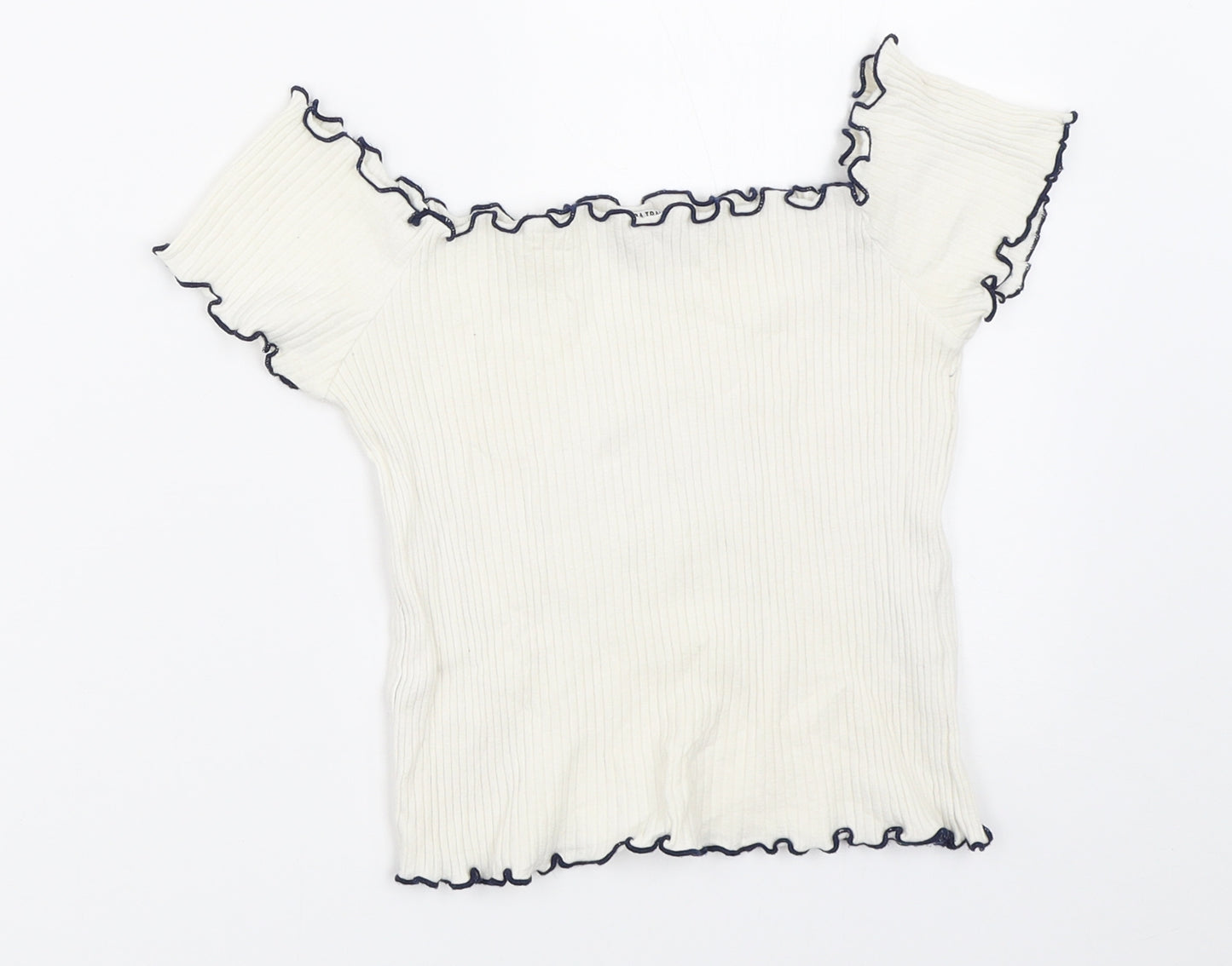 Zara Womens Ivory   Basic T-Shirt Size S