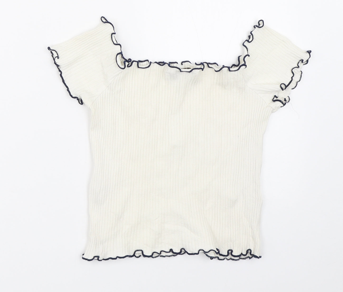 Zara Womens Ivory   Basic T-Shirt Size S