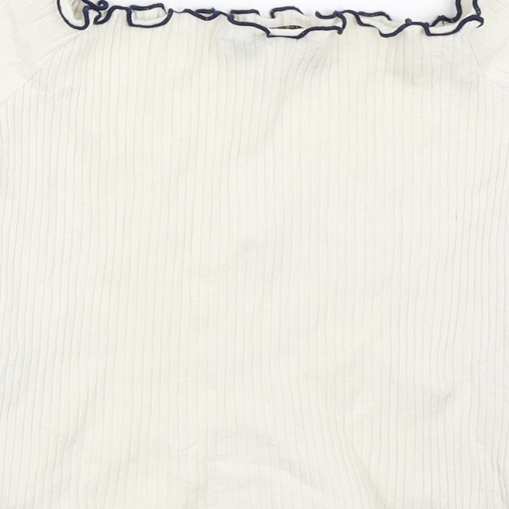 Zara Womens Ivory   Basic T-Shirt Size S